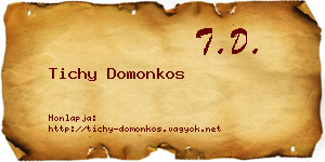 Tichy Domonkos névjegykártya